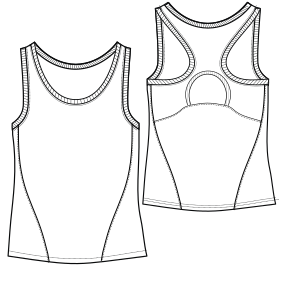 Fashion sewing patterns for LADIES T-Shirts Padel Tank top 9160